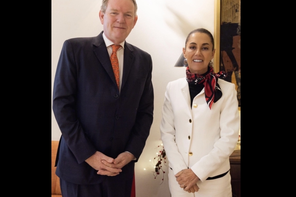 SHEINBAUM SE REÚNE CON GRAEME C. CLARK EMBAJADOR DE CANADÁ 