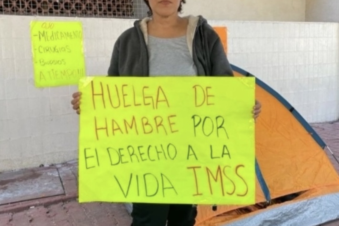 LEVANTA MUJER HUELGA DE HAMBRE EN HOSPITAL DE MEXICALI