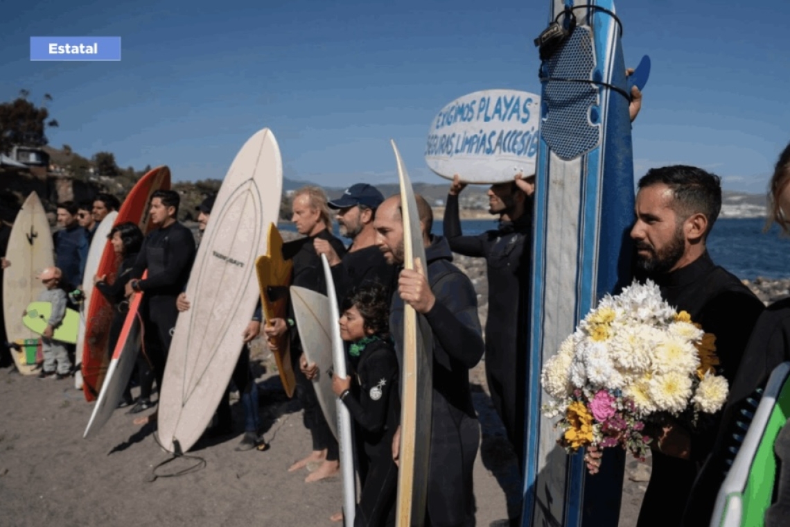 SURFISTAS RINDEN HOMENAJE A EXTRANJEROS DESAPARECIDOS EN ENSENADA