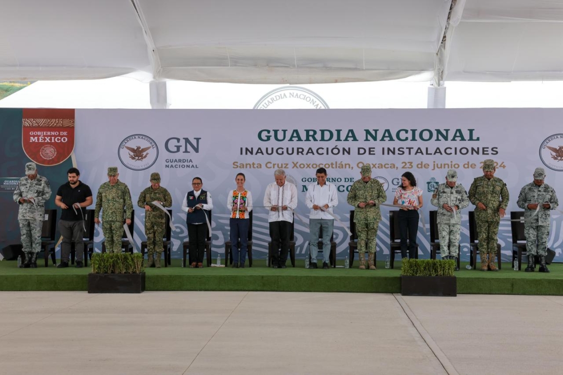 INAUGURACIÓN DE INSTALACIONES DE LA GUARDIA NACIONAL EN SANTA CRUZ XOXOCOTLÁN, OAXACA