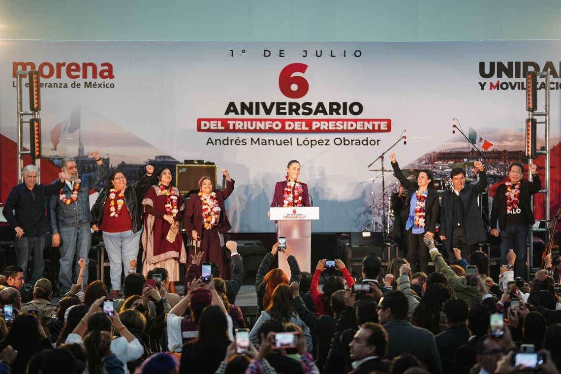 SEXTO ANIVERSARIO DEL TRIUNFO DEL PRESIDENTE ANDRÉS MANUEL LÓPEZ OBRADOR