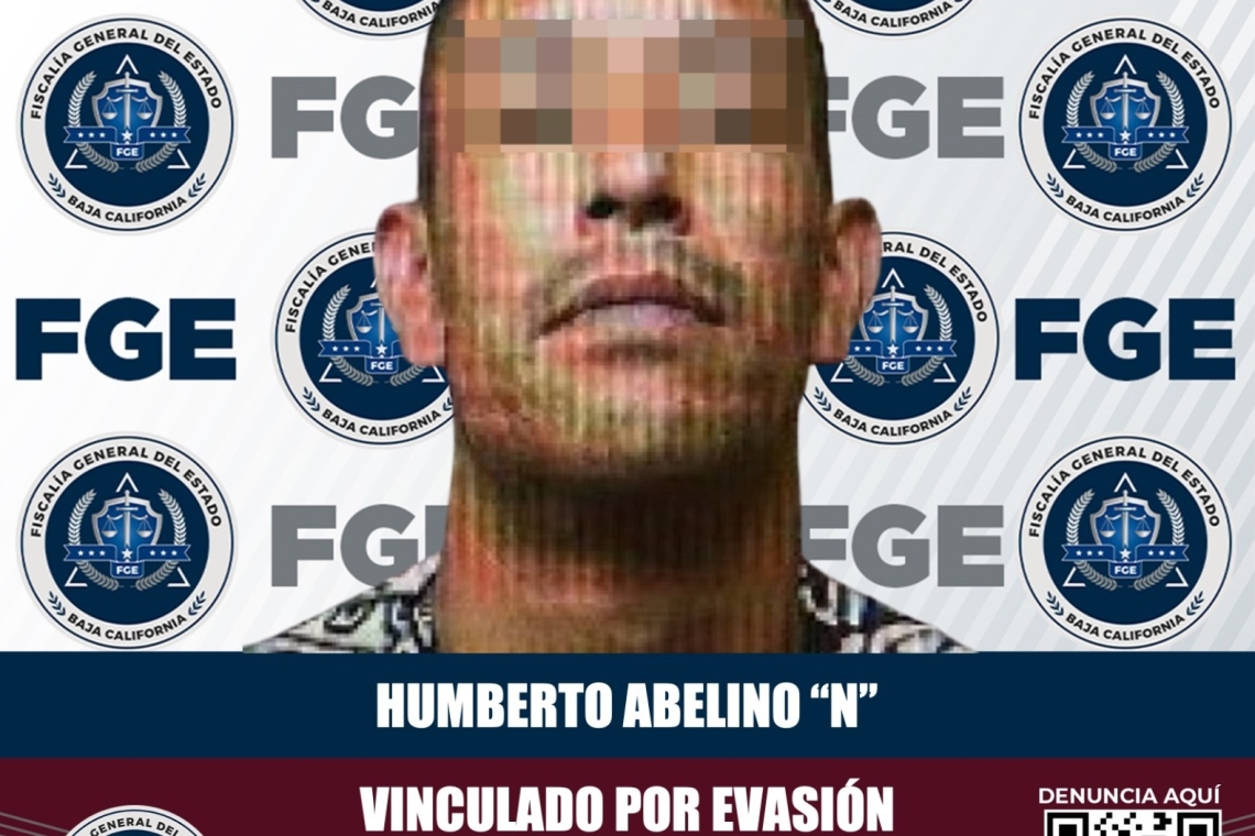 Obtienen FGE vinculación a proceso de reo que se escapó de un hospital en Tecate 