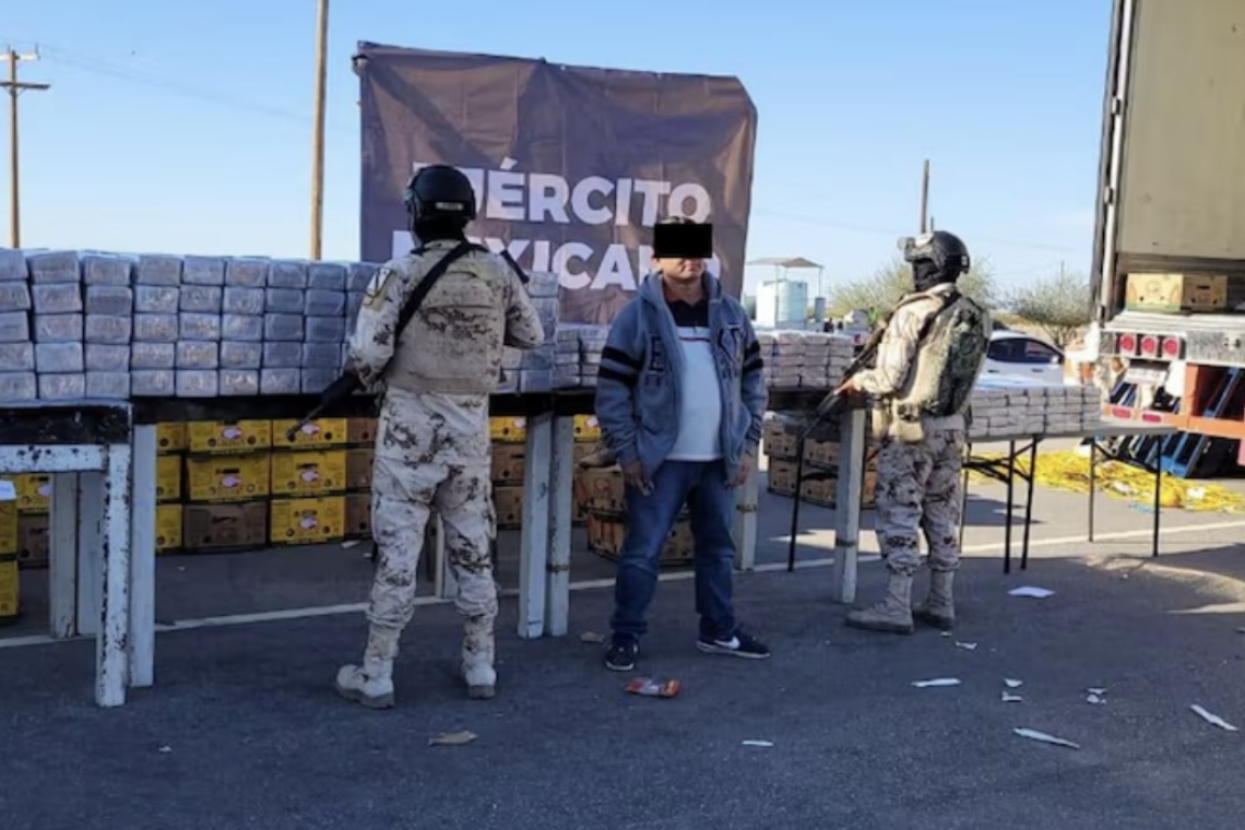 Golpe al millonario al narco: Ejército asegura casi una tonelada de cocaína en Sonora