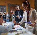 Emisión de voto de la presidenta Claudia Sheinbaum en primera elección del Poder Judicial