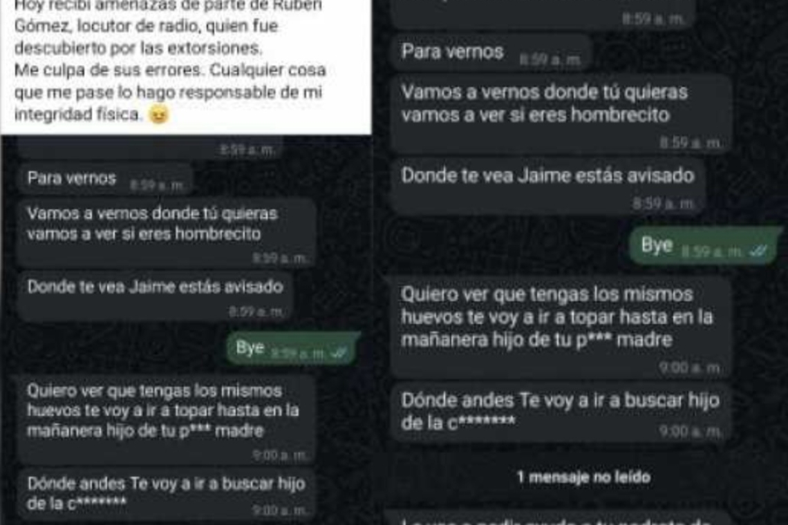 Denuncia Jaime Delgado amenazas de Rubén Gómez
