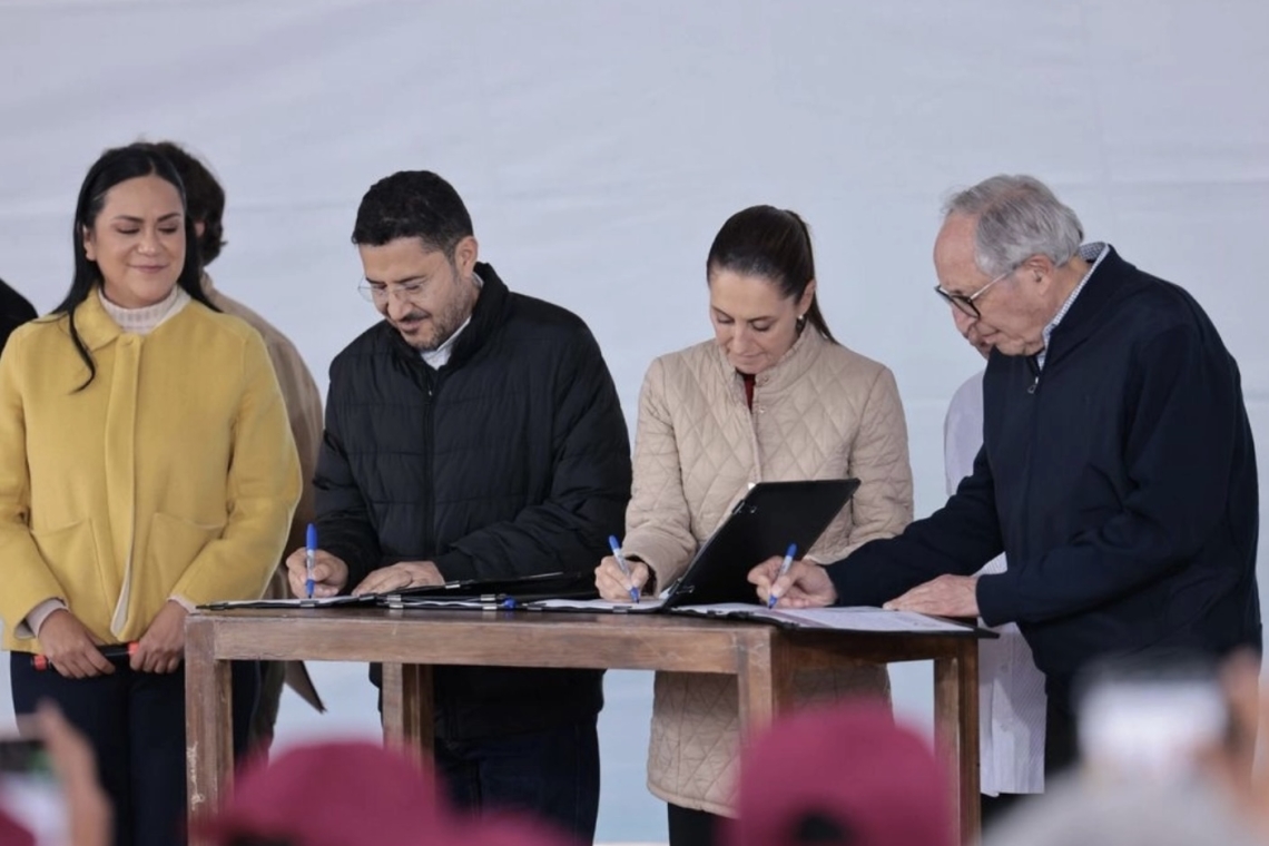Firma Sheinbaum convenio para iniciar programa &quot;Salud Casa por Casa&quot; en Hidalgo