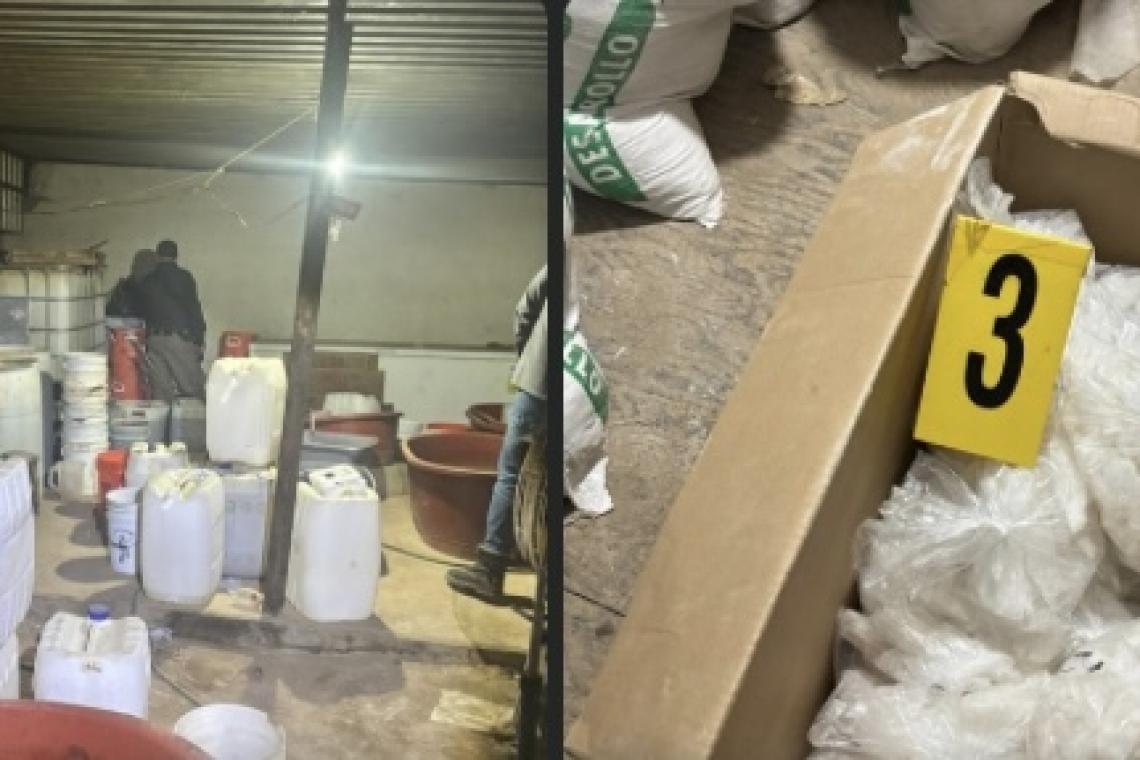 FGR ASEGURA INMUEBLE UTILIZADO PARA LA ELABORACIÓN Y ALMACENAMIENTO DE DROGAS 