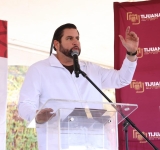 Presenta Ismael Burgueño a la nueva secretaria de Bienestar ante la comunidad de la Delegación Sánchez Taboada