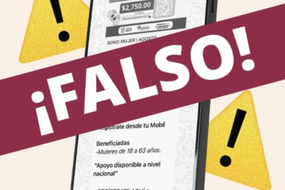 ¡¡ALERTA!! FALSO QUE EL GOBIERNO DE MÉXICO ENTREGUE UN BONO ECONÓMICO A MUJERES DE 18 A 63 AÑOS: RUIZ URIBE