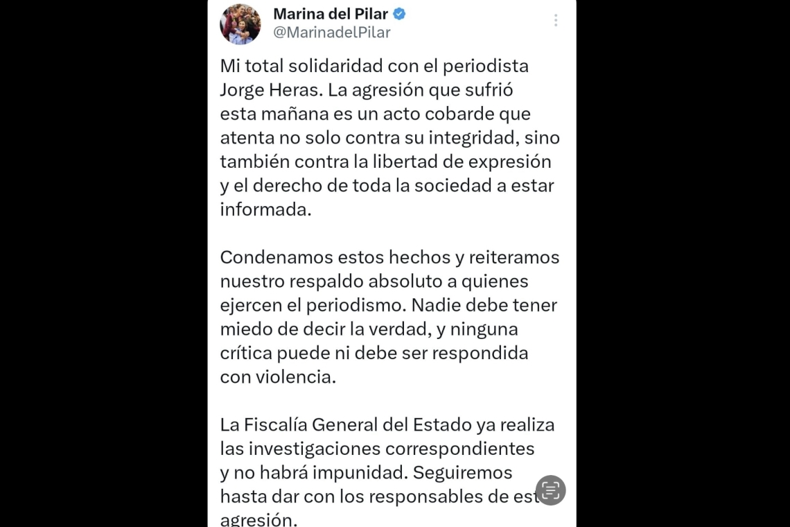 Investiga FGE ataque al periodista Jorge Heras