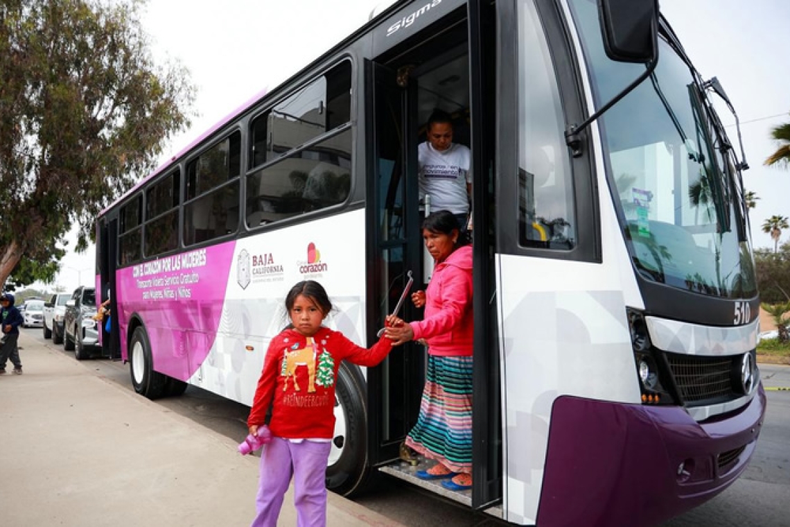 A Playas de Rosarito, se amplia Transporte Violeta