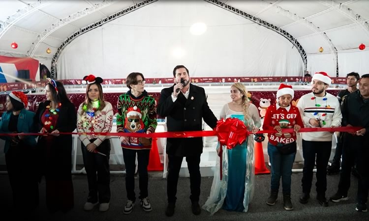 Invita Gobierno Municipal de Tijuana a disfrutar pista de hielo gratuita en el Parque Morelos