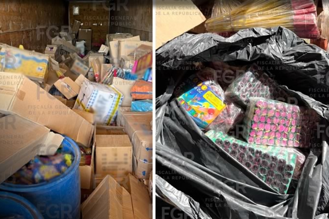 FGR OBTIENE VINCULACIÓN A PROCESO EN CONTRA DE UNA PERSONA POR POSIBLE POSESIÓN DE MÁS DE CINCO TONELADAS DE OBJETOS PIROTÉCNICOS