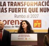 La alianza Morena-PT-PVEM refrenda unidad rumbo a 2027