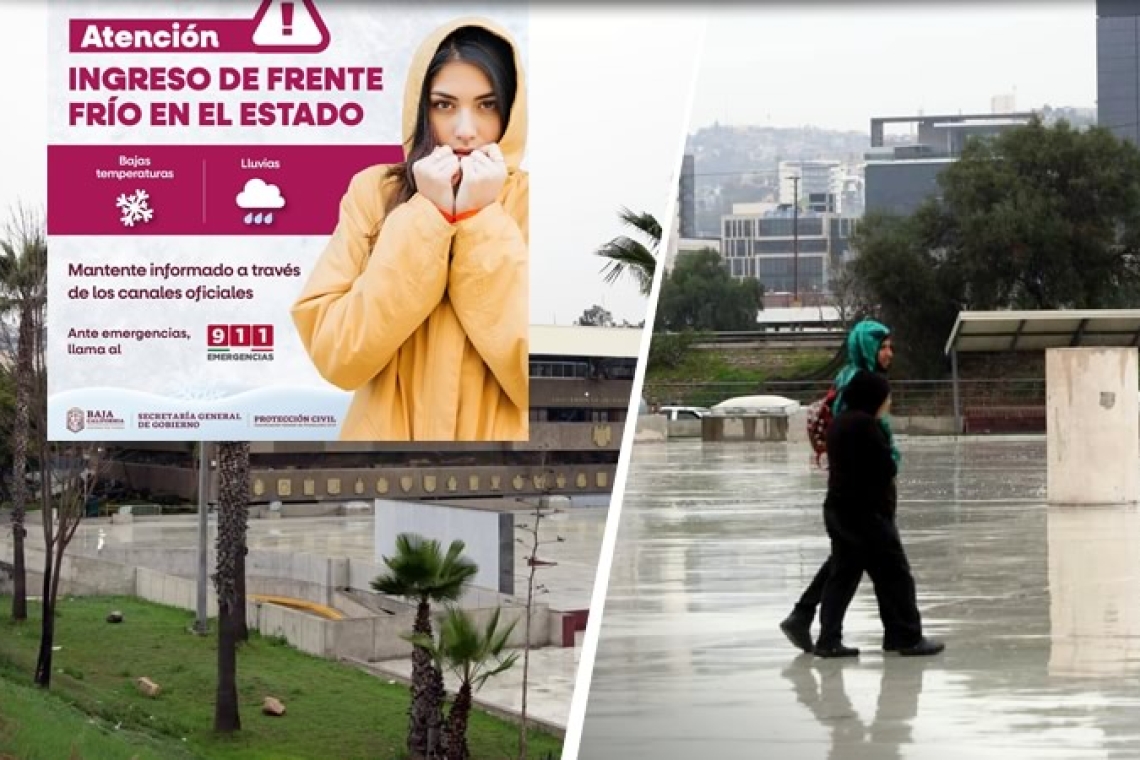 Anuncia XXV Ayuntamiento de Tijuana pronóstico de lluvias a partir del lunes en la región 