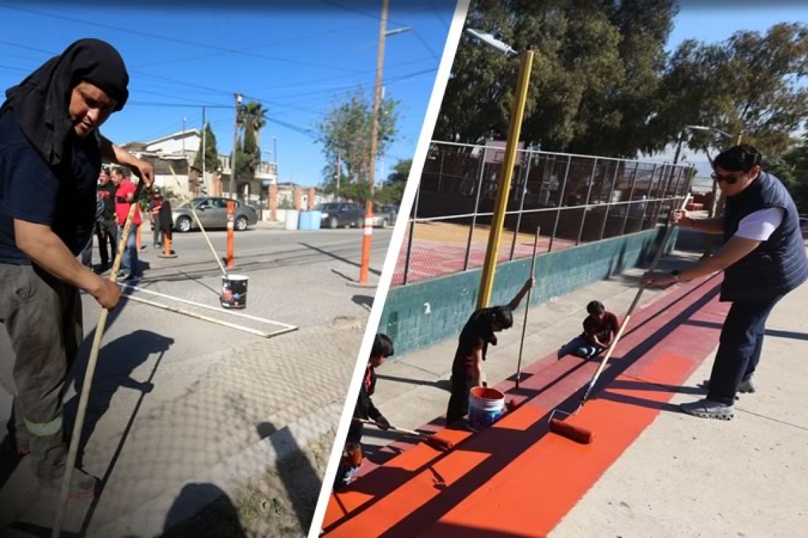 Favorece Gobierno Municipal a 7 mil 500 tijuanenses con trabajos de conservación de espacios públicos.