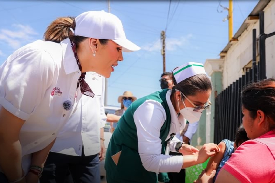 PROMUEVE GOBERNADORA MARINA DEL PILAR VACUNACIÓN  PARA PROTEGER A LAS FAMILIAS DE BAJA CALIFORNIA