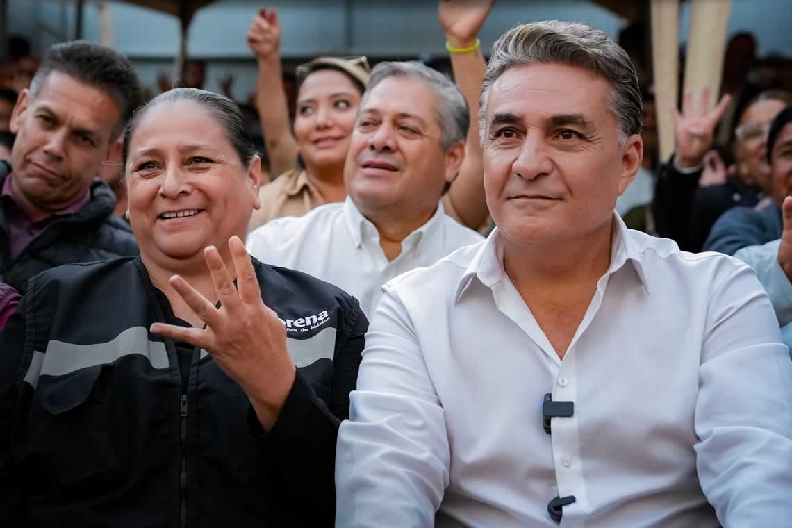 CASA LLENA EN ENCUENTRO DE RUIZ URIBE CON MILITANTES Y SIMPATIZANTES DE MORENA
