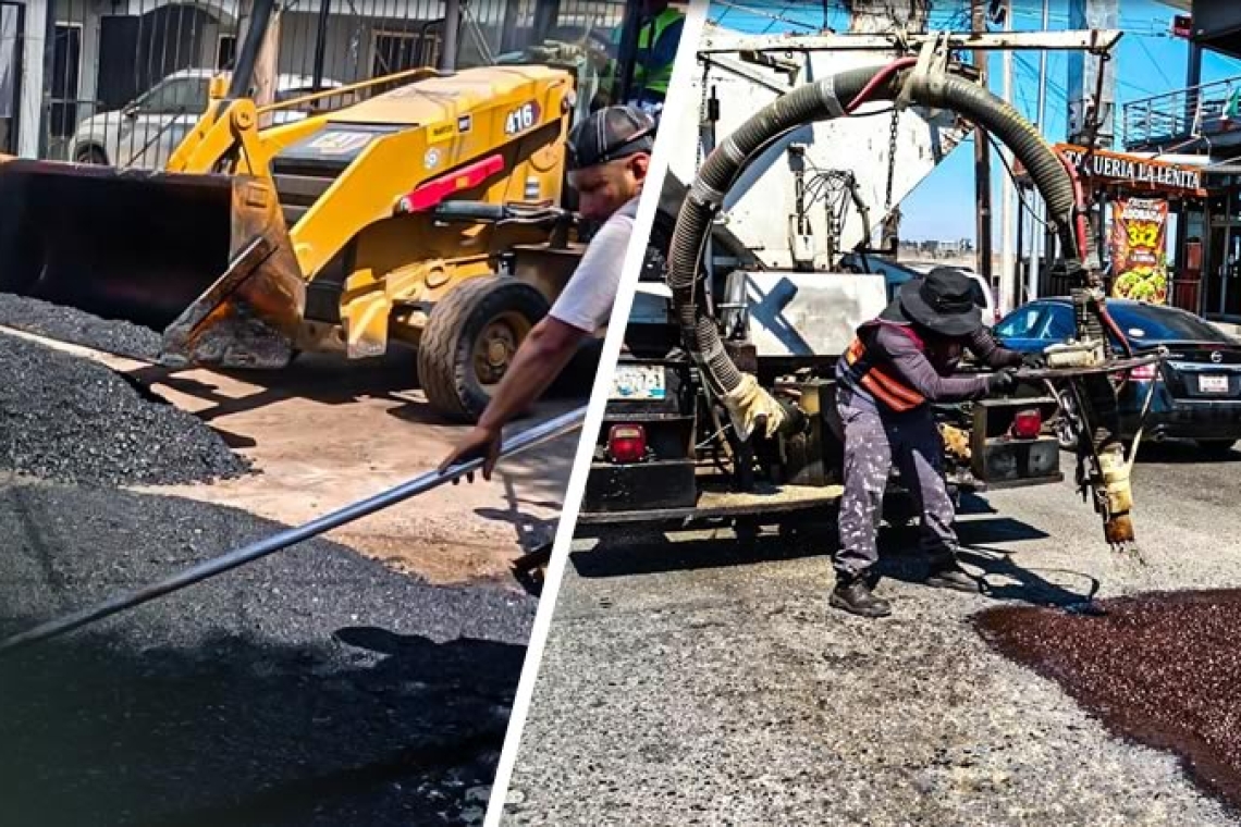 Beneficia Gobierno Municipal a cerca de 33 mil tijuanenses con jornadas de bacheo en delegaciones