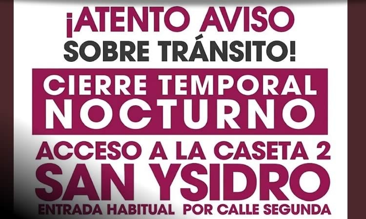 Realiza Gobierno Municipal de Tijuana trabajos nocturnos de mantenimiento en acceso a la caseta 2 de San Ysidro