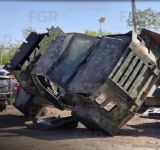 DESTRUYE FGR 25 VEHÍCULOS CON BLINDAJE ARTESANAL EN TAMAULIPAS