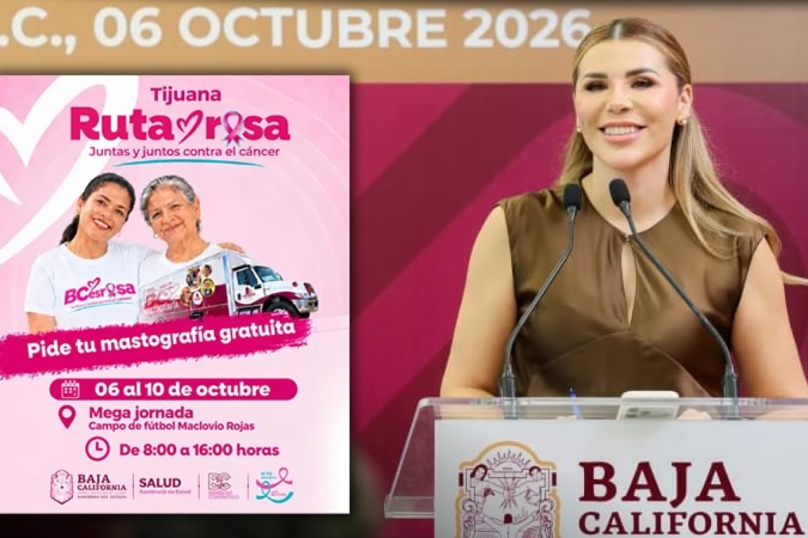 LLEVA GOBIERNO DE  BAJA CALIFORNIA LA RUTA ROSA A LOS SIETE MUNICIPIOS PARA ACERCAR LA DETECCIÓN DEL CÁNCER DE MAMA