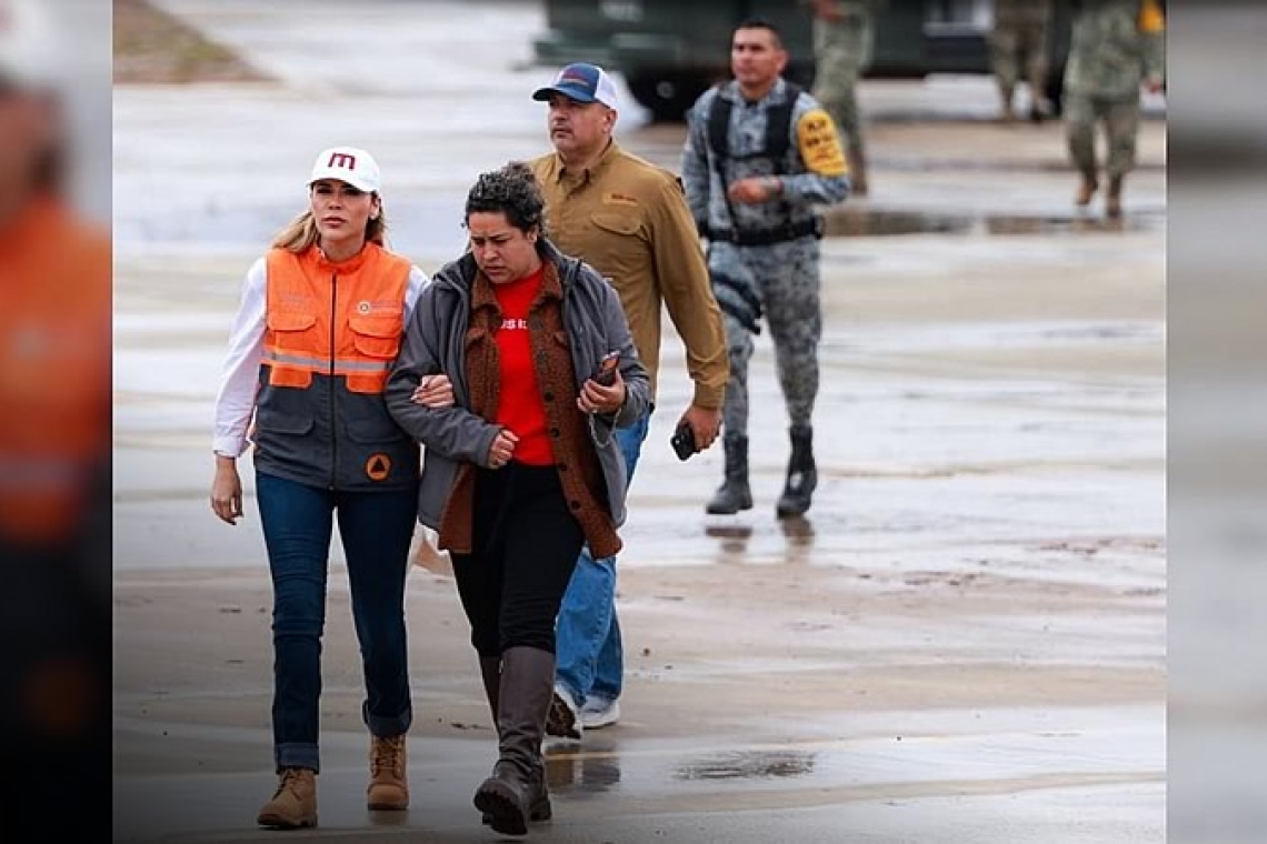 Rescatan a familias atrapadas por las lluvias en Rancho Génesis con apoyo de la Defensa y Gobierno de Marina del Pilar