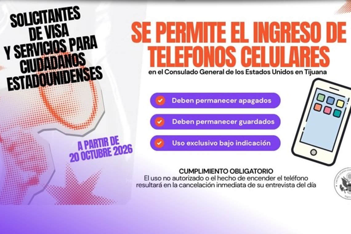 Aviso importante para Solicitantes de Visa y de Servicios para Ciudadanos Estadounidenses